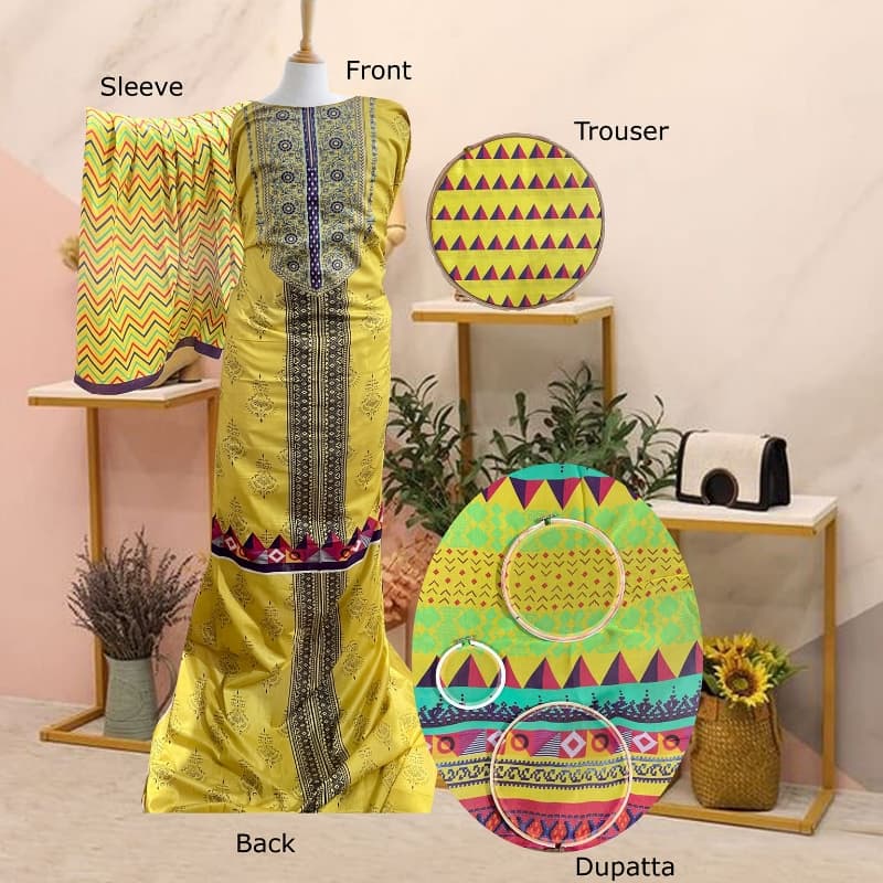 3 Piece Unstitched Lawn (BZ-01-102)