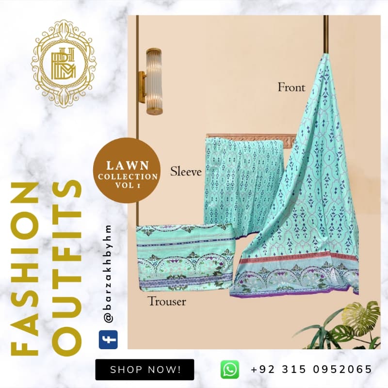 2 Piece Unstitched Lawn (BZ-01-115)