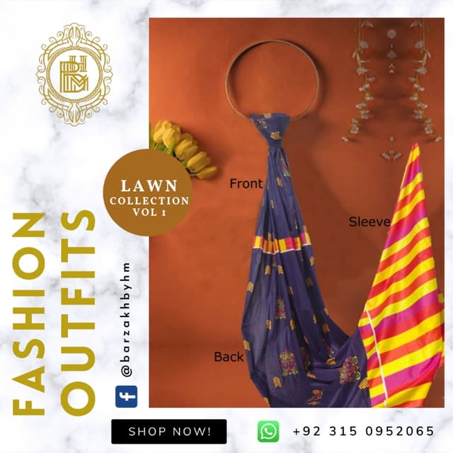 Digital Unstitched Lawn Shirts (BZ-01-207)