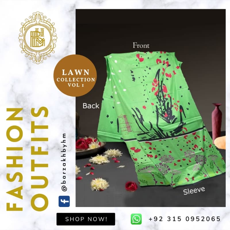 Digital Unstitched Lawn Shirts (BZ-01-203)