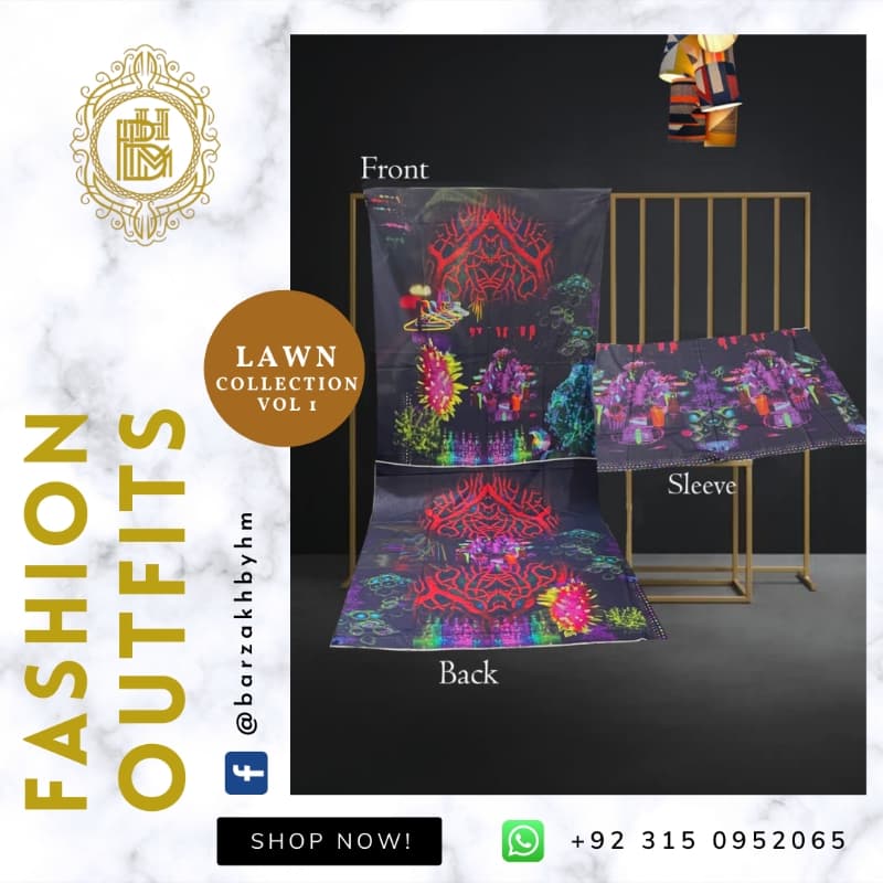 Digital Unstitched Lawn Shirts (BZ-01-211)