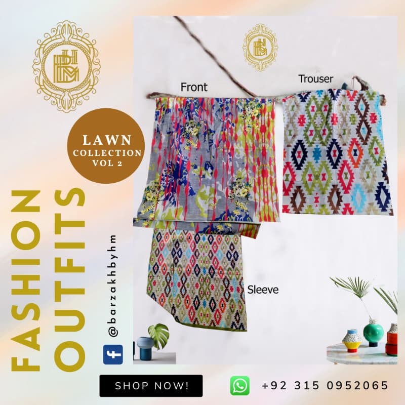 Printed Lawn Dress (BZ-02-117)