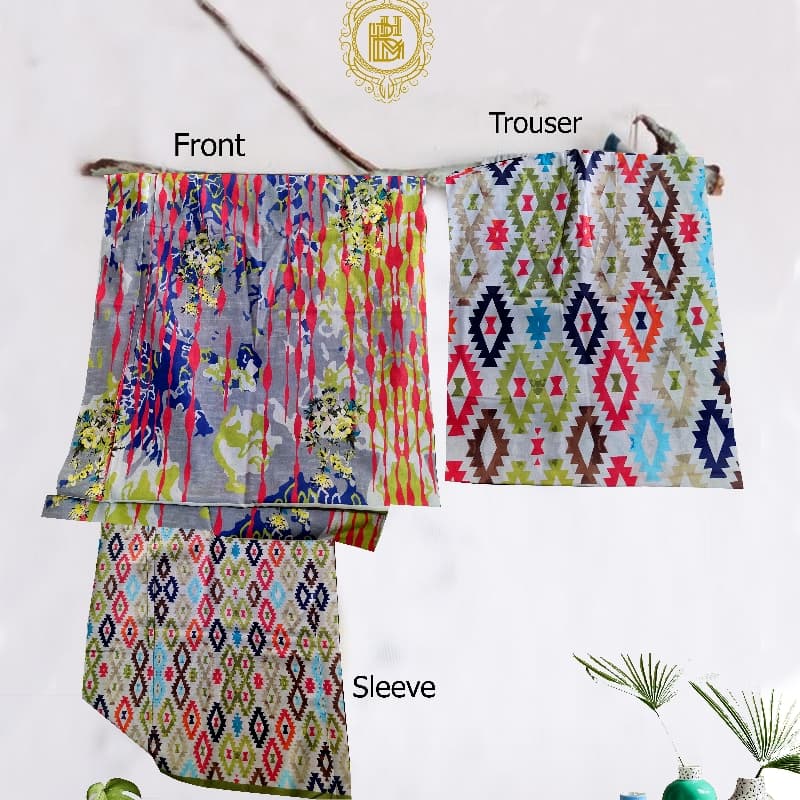 Printed Lawn Dress (BZ-02-117)