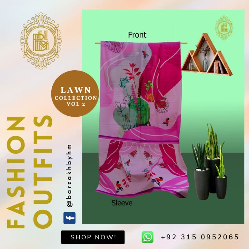 Digital Unstitched Lawn Shirts (BZ-02-205)