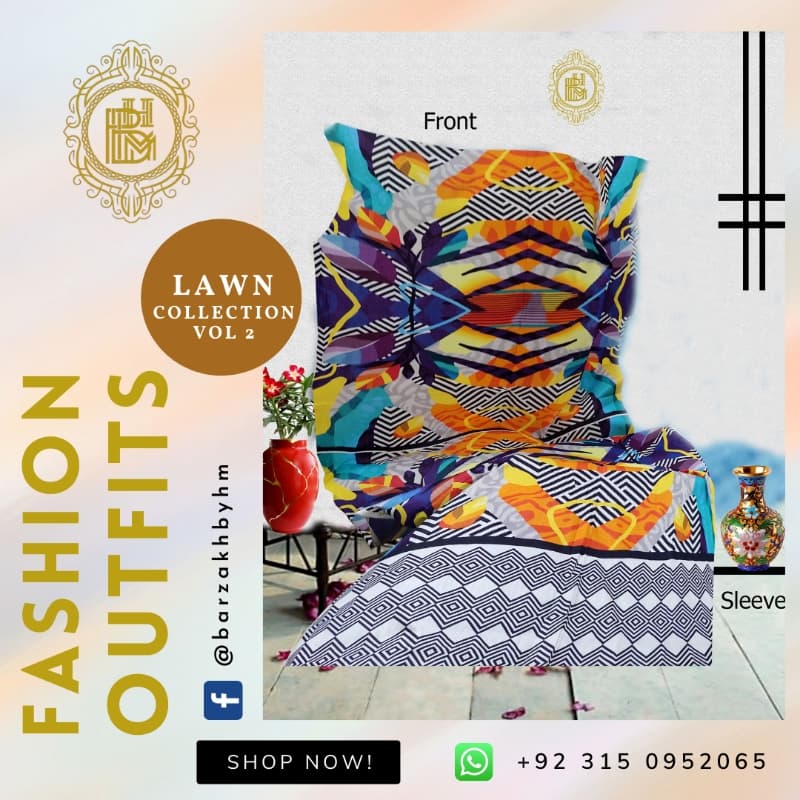Digital Unstitched Lawn Shirts (BZ-02-201)