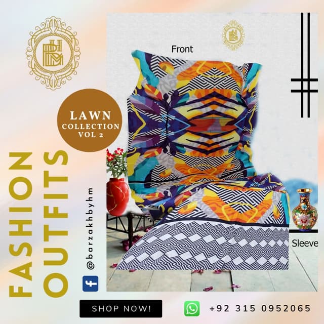 Digital Unstitched Lawn Shirts (BZ-02-201)
